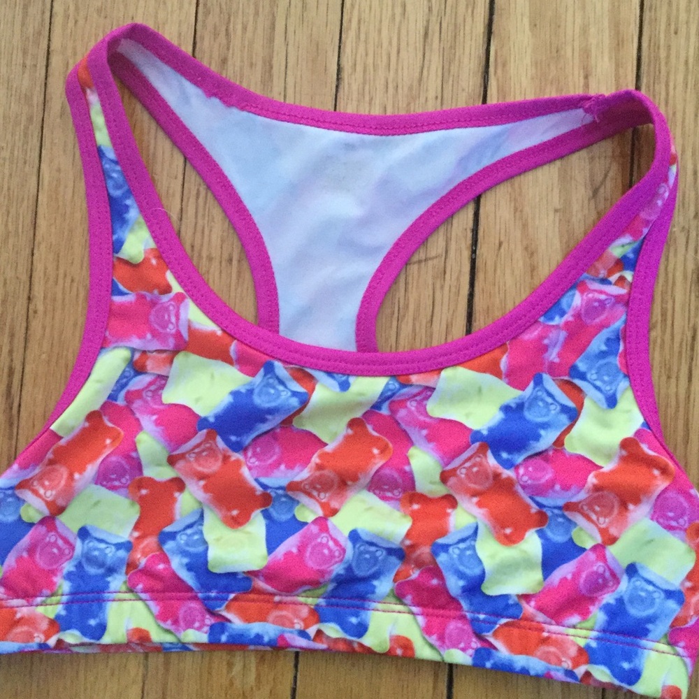 Girls Justice gummi bear sports bra size 8!!!